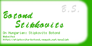 botond stipkovits business card